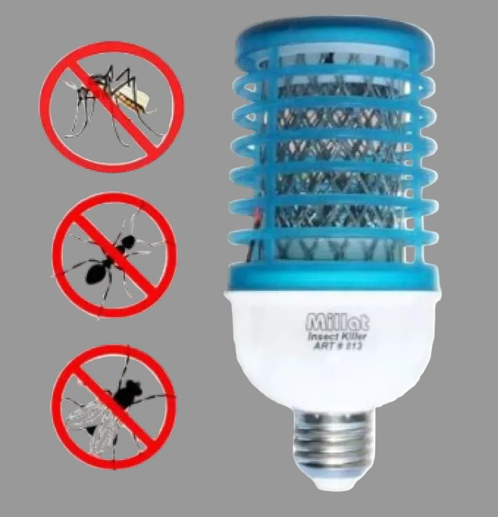 Millat Insect Killer Bulb with Blue LED Light – Electric Mosquito & Insect Killer Lamp | Safe, Energy-Efficient, Noiseless, Long-Lasting
