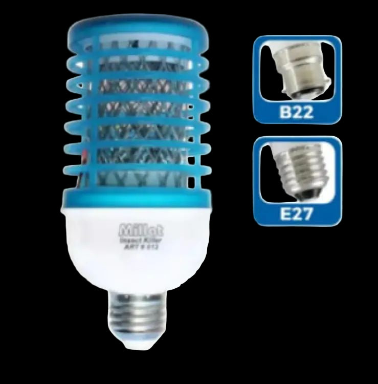 Millat Insect Killer Bulb with Blue LED Light – Electric Mosquito & Insect Killer Lamp | Safe, Energy-Efficient, Noiseless, Long-Lasting