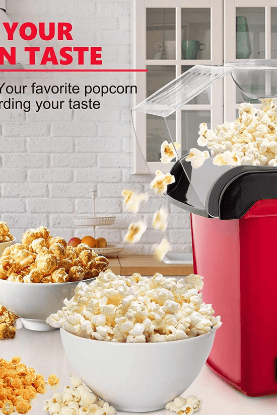Mini Electric Popcorn Maker Machine – Oil-Free Hot Air Popper for Healthy Snacks, Home & Parties