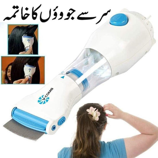 Electric Anti-Lice Comb – Chemical-Free V-Comb with Capture Filter for Safe & Easy Lice and Nit Removal