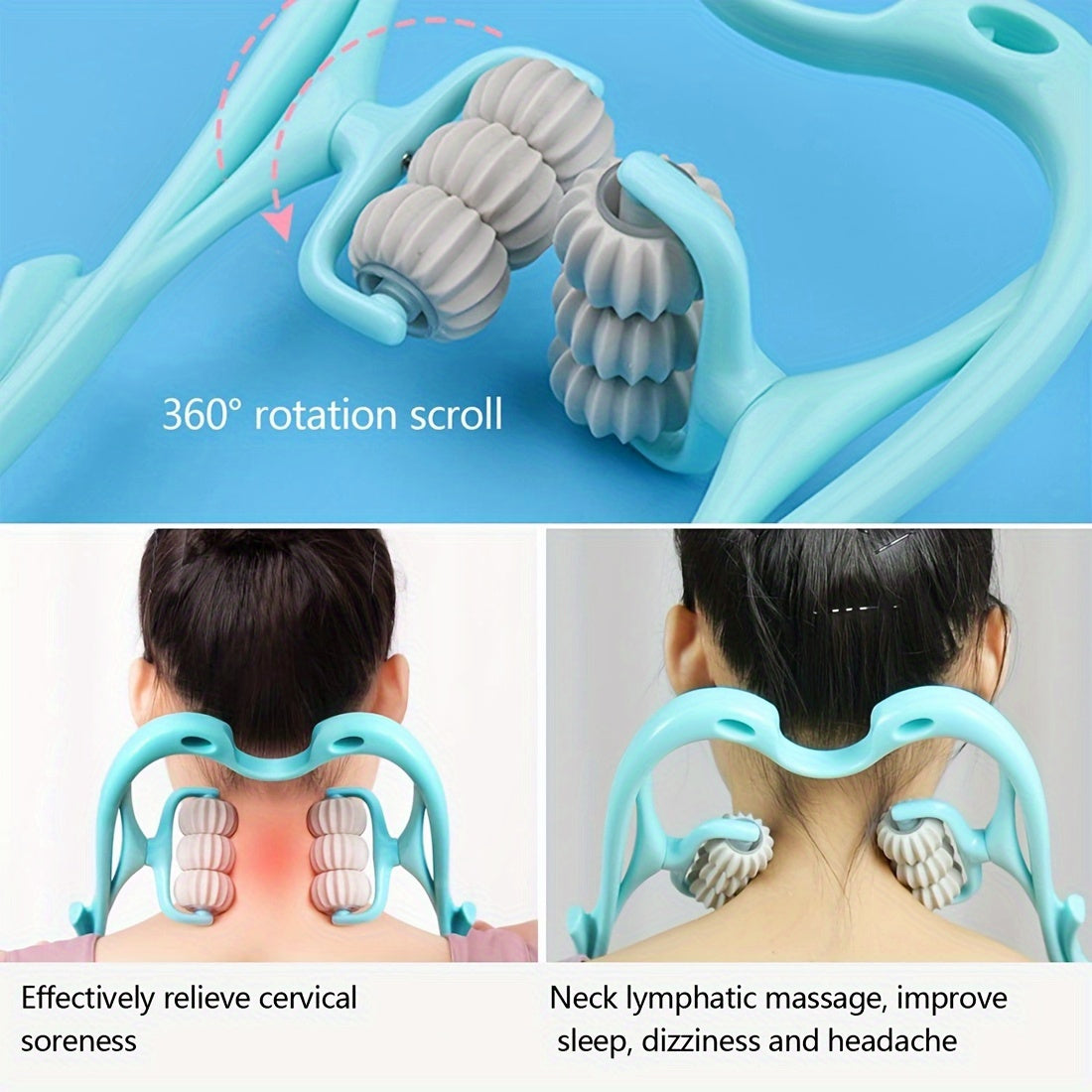 6-Ball Trigger Point Massager – Portable Neck & Shoulder Massage Roller for Stress Relief & Muscle Relaxation