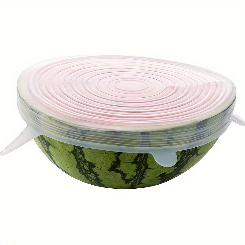 6-Pack Silicone Stretch Lids – Reusable Food Storage Covers for Bowls, Containers & Fruits | Eco-Friendly, Dishwasher & Freezer Safe