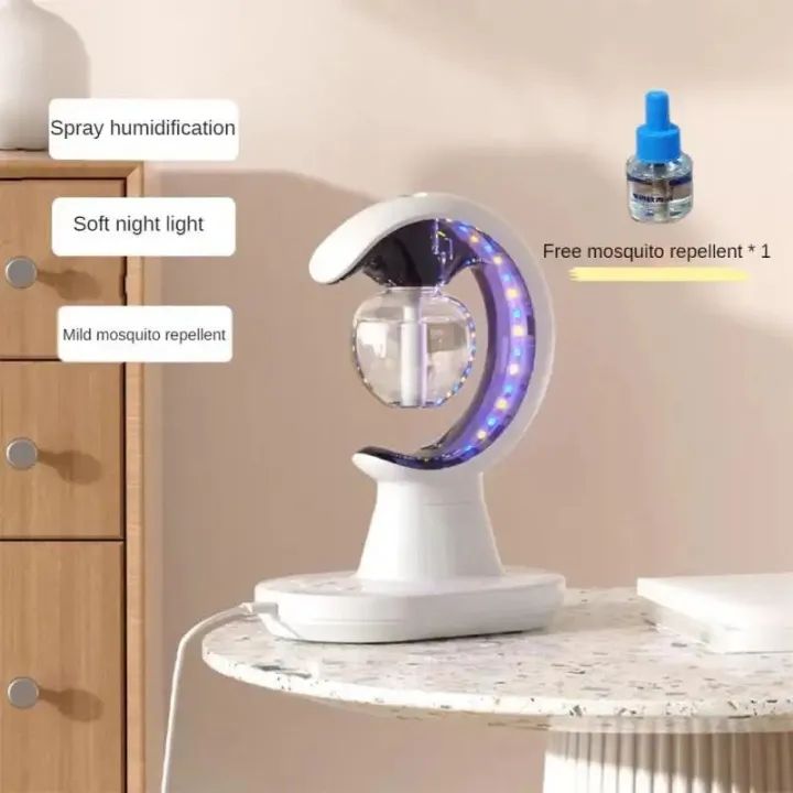 Rechargeable Humidifier & Mosquito Killer Lamp – 2-in-1 Electronic Insect Repellent, Air Moisturizer & LED Night Light for Indoor/Outdoor Use