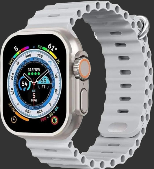 T10 Ultra 2 Smart Watch 49mm – White | 9 Series Smartwatch with Real Screw Lock, 2.19” HD Display, Health Monitor & Wireless Charger